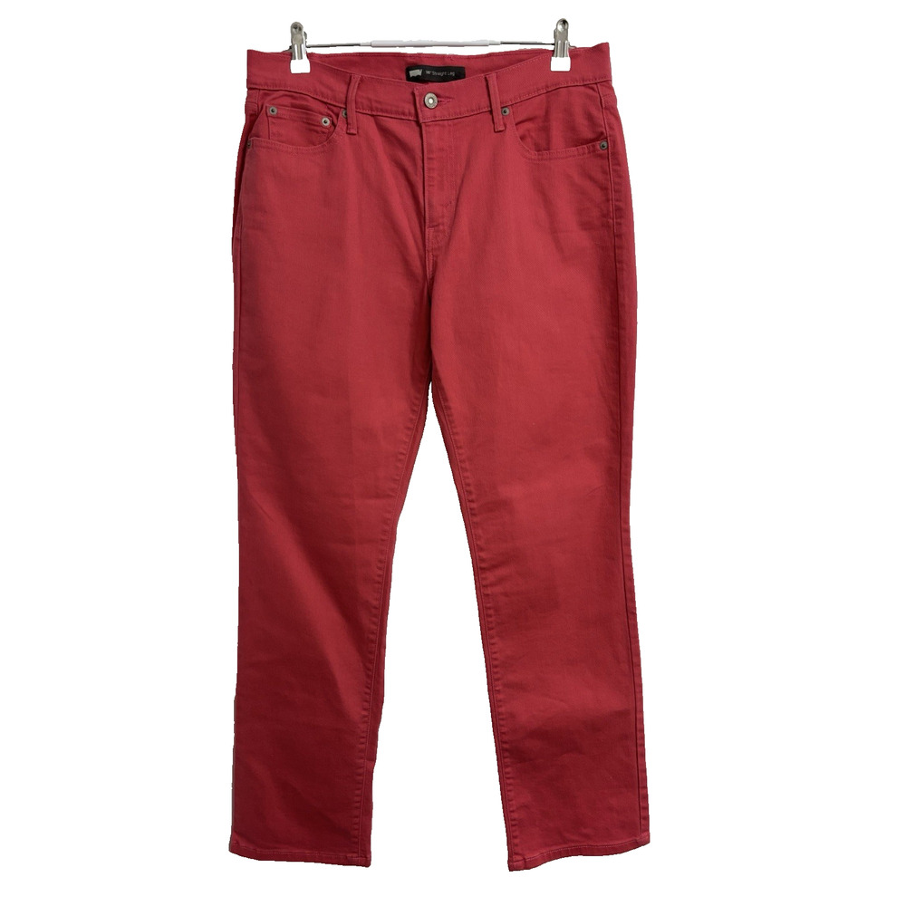 Levi's 505 Straight Leg Women's 14/16 Pink Denim Jeans Barbiecore Colorful‎ Y2K